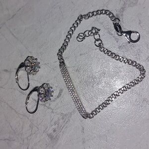 Sterling Silver Earring & Bracelet set